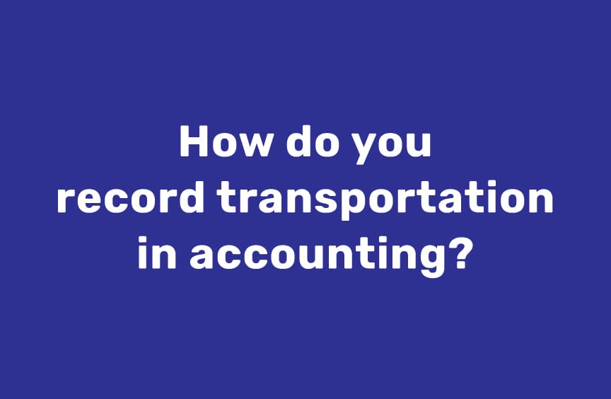 transportation accounting
